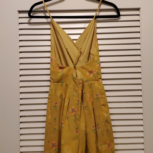 Mustard Yellow Floral Romper - Picture 3 of 4